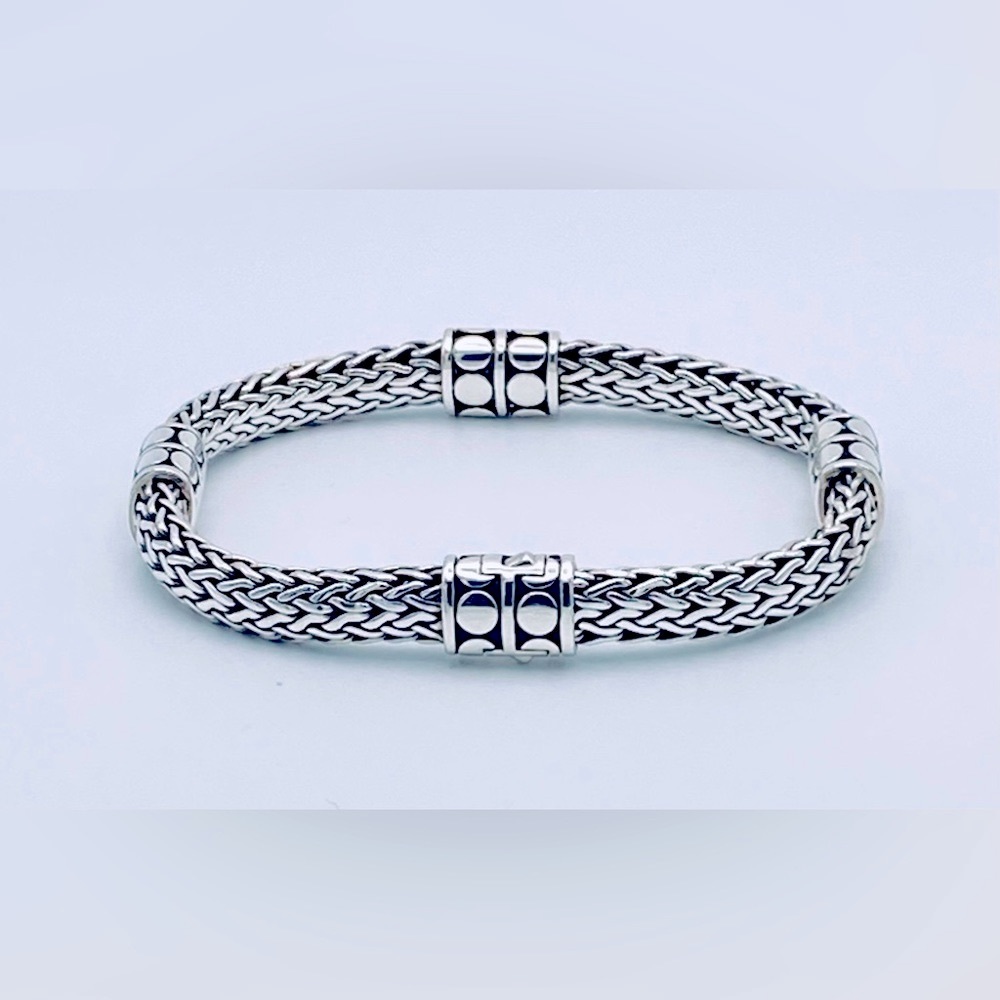 🌷JOHN HARDY STERLING SILVER  FOUR STATION DOT COLLECTION BRACELET NWOT